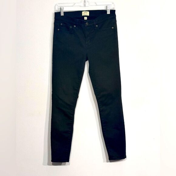 J. Crew | Women’s Black 9” Rise Toothpick Skinny Jeans Stretch Size 28 - Picture 1 of 16